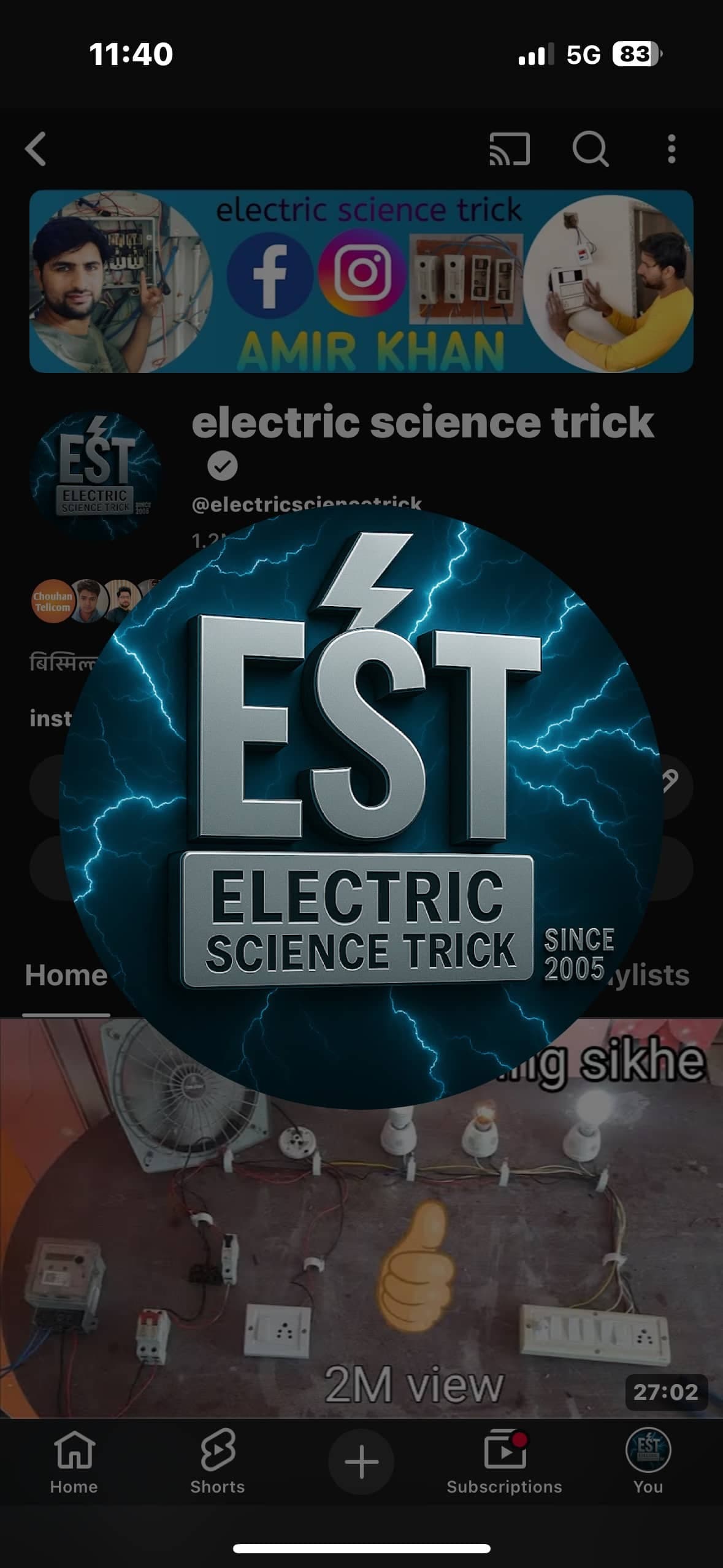 Electric science trick